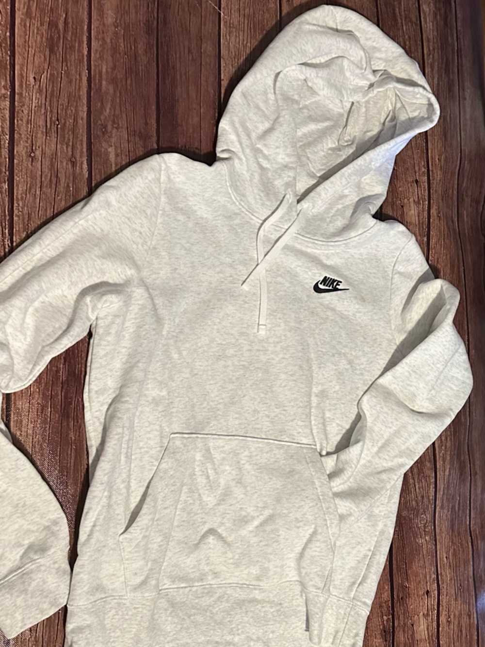 Nike Women’s White Pullover Hoodie with Black Logo